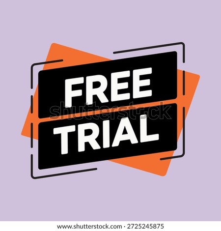 An attractive free trial advertisement with a bold design and clear messaging.