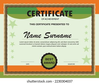 ATTRACTIVE GOOD NICE CERTIFICATE DESIGN