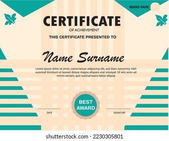 ATTRACTIVE GOOD NICE CERTIFICATE DESIGN
