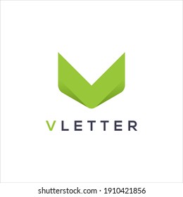 Estilo gradiente atractivo símbolo inicial de diseño vectorial de la letra V para su marca y compañía
