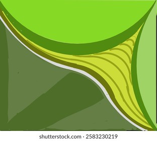 Attractive green color blend vector wallpaper illustration design