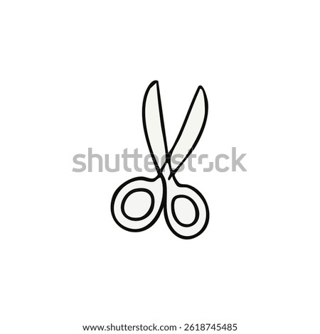 Attractive Hand Drawn Doodle Cutting Elements Vector Illustration