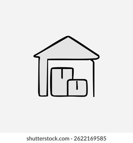 Attractive Hand Drawn Doodle Delivery Elements Vector Illustration