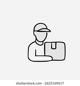 Attractive Hand Drawn Doodle Delivery Elements Vector Illustration