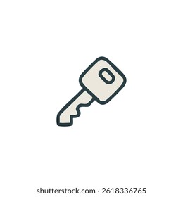 Atractivo dibujado a mano Doodle Keys Elementos Ilustración vectorial	