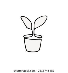 Attractive Hand Drawn Doodle plant Elements Vector Illustration