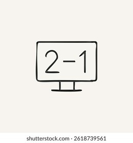 Attractive Hand Drawn Doodle Soccer Elements Vector Illustration