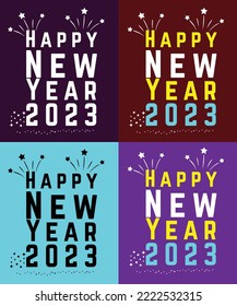 Attractive Happy New Year Logo and T shirt Design
