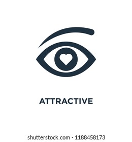 Attractive icon. Black filled vector illustration. Attractive symbol on white background. Can be used in web and mobile.