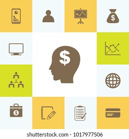 Attractive Icon Set of Business & Finance. Eps-10.
