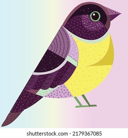Ilustración atractiva de un vector de aves