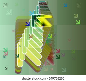 attractive image between look, drawing in modern arrow vector background