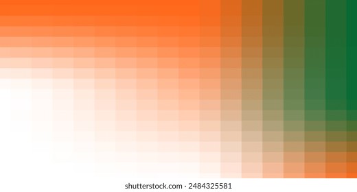 Atractivo fondo degradado de color de la bandera india. Diseño para Anuncios promocionales, carteles, tarjetas de felicitación, redes sociales