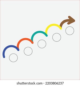 attractive infographic art cloud rainbow