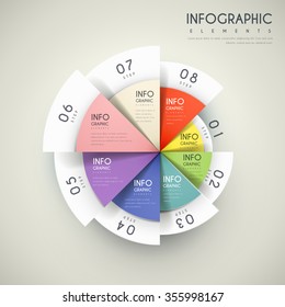 attractive infographic design with pie chart elements
