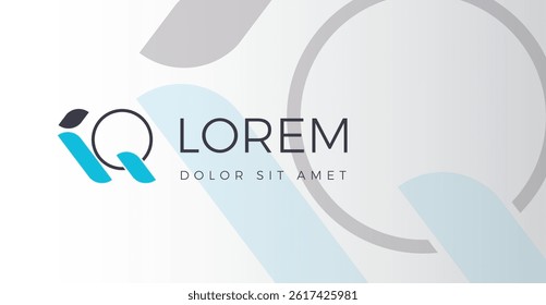 Attractive IQ letter logo vector design for business and card