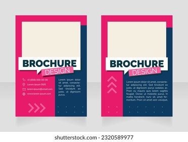 Attractive job positions for seniors blank brochure design. Template set with copy space for text. Premade corporate reports collection. Editable 2 paper pages. Rubik Black, Regular, Light fonts used