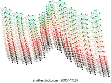 Attractive Leaves vector illustration on white background  Monochrome patterns