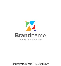 Attractive Letter N vector logo symbol, Letter N colorful