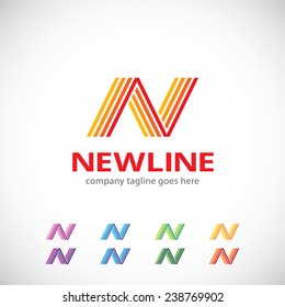 An attractive Letter N vector logo symbol. 