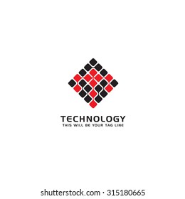 An Attractive Letter T - Technology Vector Logo Symbol. 