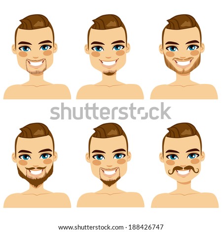 Attractive light brown haired man with different beard styles
