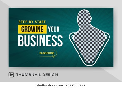 Attractive live stream and video thumbnail template design for business agency