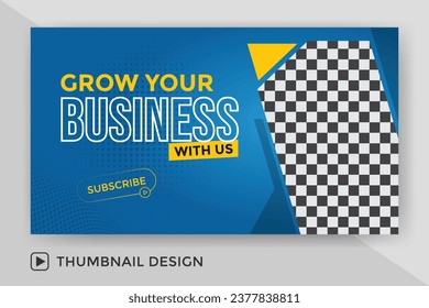 Attractive live stream and video thumbnail template design for business agency