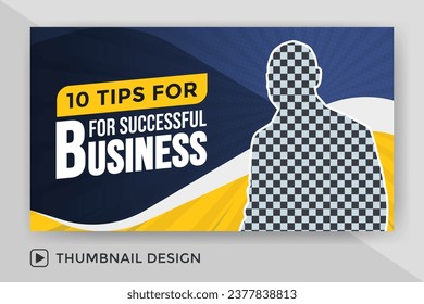Attractive live stream and video thumbnail template design for business agency
