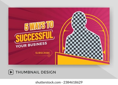 Attractive live stream and video thumbnail template design for business agency