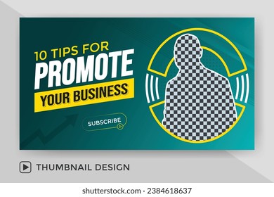 Attractive live stream and video thumbnail template design for business agency