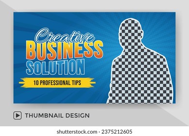 Attractive live stream and YouTube video thumbnail template design for business agency