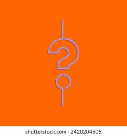 Atractivo logotipo, fondo, ilustración, icono de signo de interrogación