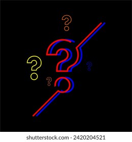 Attractive logo, background, illustration, question mark icon