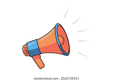 Attractive Loudspeaker Megaphone Vector Image for Social Justice Initiatives, Loudspeaker icon, Megaphone sign, Announcement symbol, Communication device, Megaphone vector, Sound, Announcement