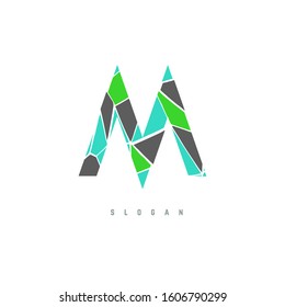 Attractive M letter vector illustration design symbol