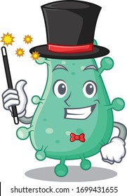 An attractive Magician of agrobacterium tumefaciens cartoon design