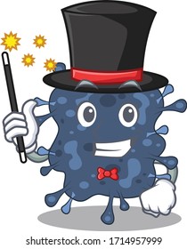 An attractive Magician of bacteria neisseria cartoon design