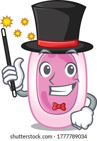 An attractive Magician of bordetela pertussis cartoon design