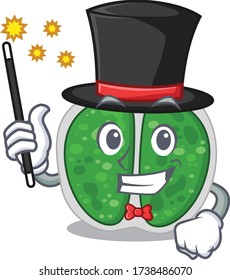 An attractive Magician of chroococcales bacteria cartoon design