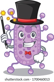 An attractive Magician of mycobacterium cartoon design