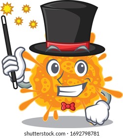 An attractive Magician of nobecovirus cartoon design