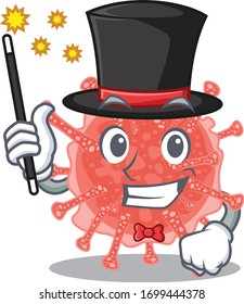 An attractive Magician of oncovirus cartoon design