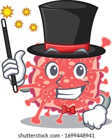 An attractive Magician of polyploviricotina cartoon design