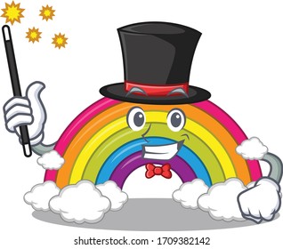 An attractive Magician of rainbow cartoon design