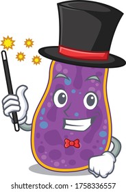 An attractive Magician of shigella sp. bacteria cartoon design