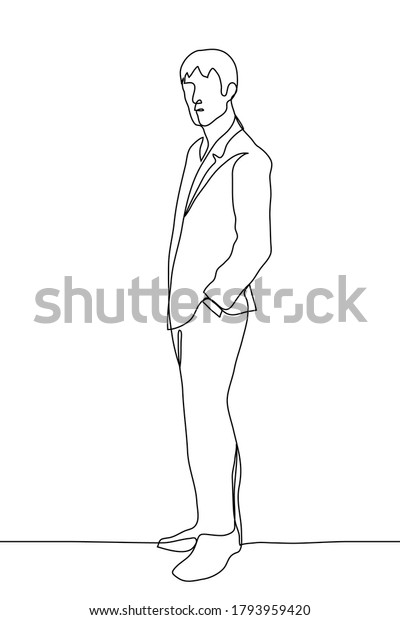 Hands In Pockets Pose Drawing - Kuroi Wallpaper