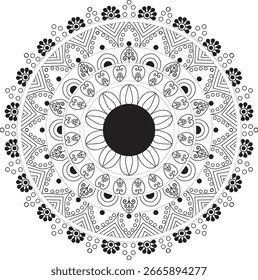 Atractivo arte de mandala con diseño