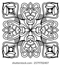 attractive mandala design for adults and kids coloring book, creative mandala art for logo, wall art, henna design
