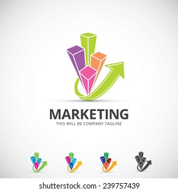 An attractive Marketing vector logo symbol. 